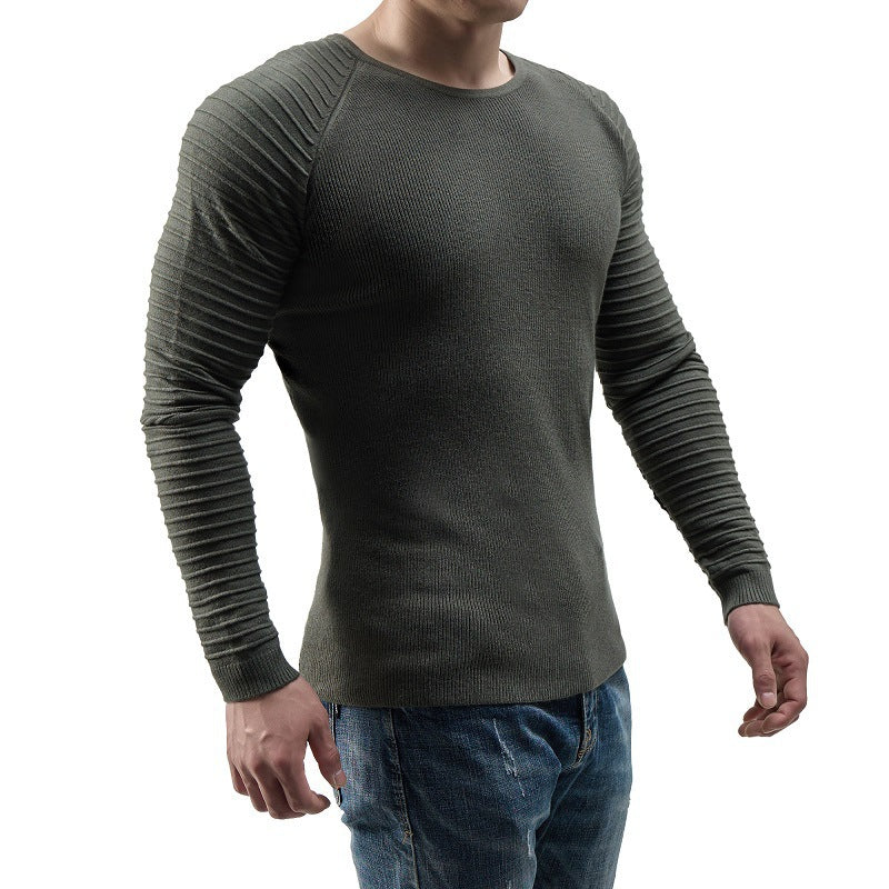 Herren modischer Strickpullover mit innovativer Rippstruktur WW