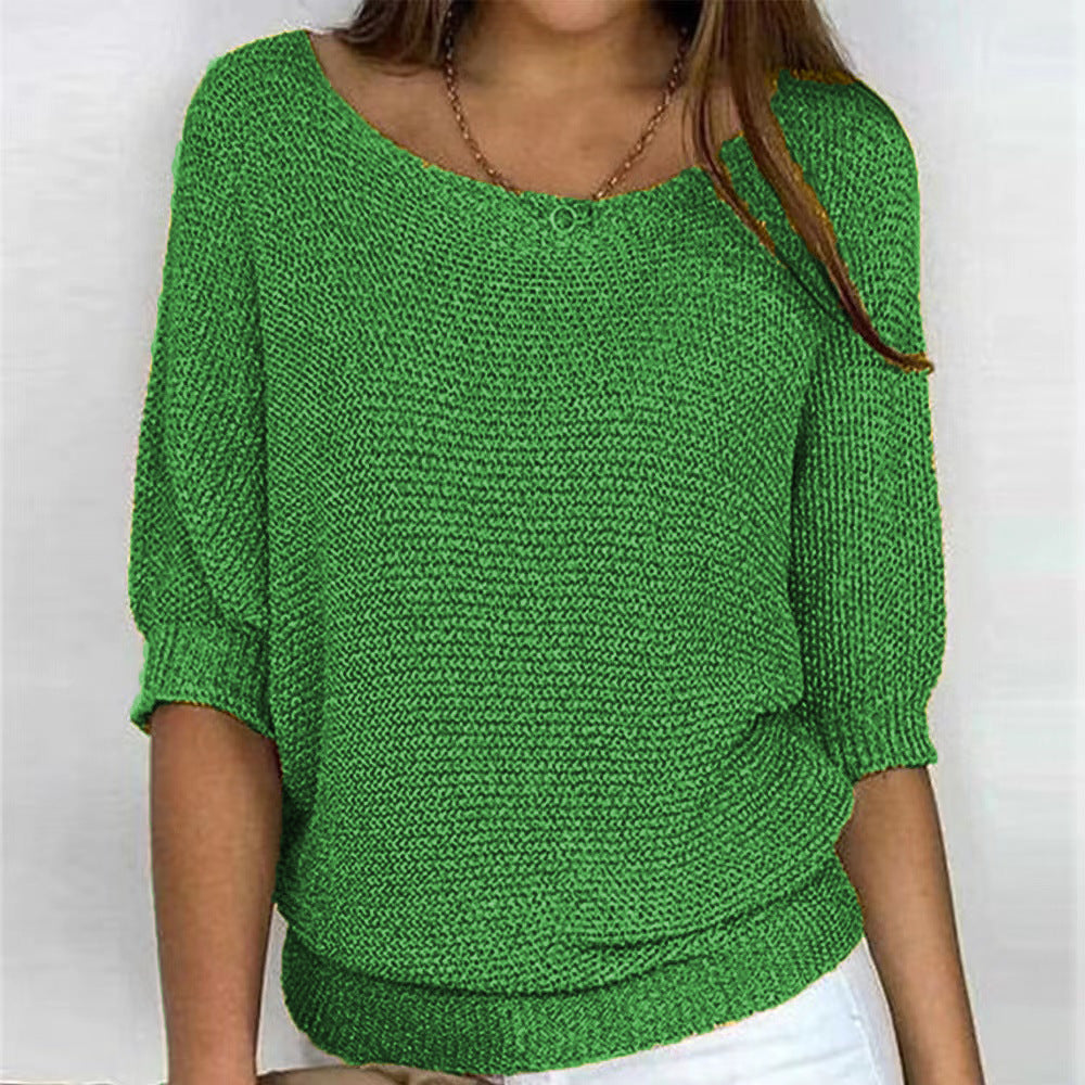 WW | Elegant Three-Quarter Sleeve Comfortable Top