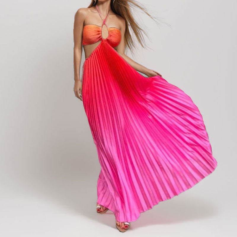 Damen Maxikleid mit raffinierten Cut-Out-Details und Farbverlauf WW
