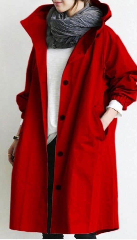 WW | Rain jacket with hood and button closure
