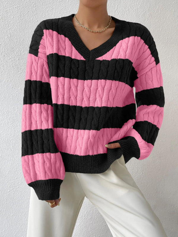 WW | Striped V-Neck Jumper Autumn/Winter