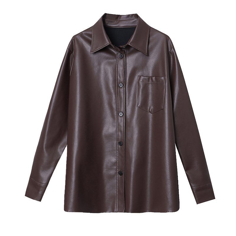 WW | Lederhemdjacke - Sleek Modern Look - Kunstleder - Vielseitiges Schichtungsteil