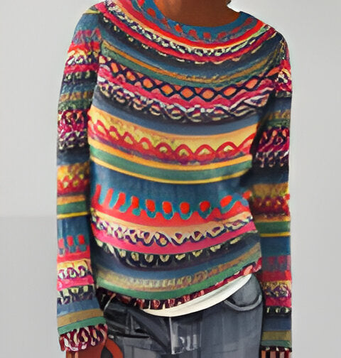 WW | Fashionable O-Neck Knitted Sweater