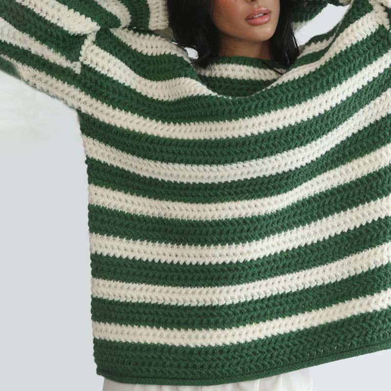 WW | Gestreifter Strickpullover mit Modernem Stil