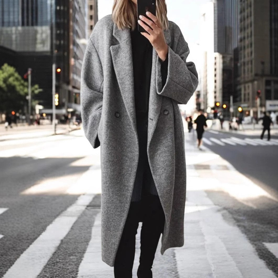 Damen Oversized Wollmantel WW
