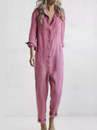 WW | Women's Utility Jumpsuit with Long Sleeves and Pockets