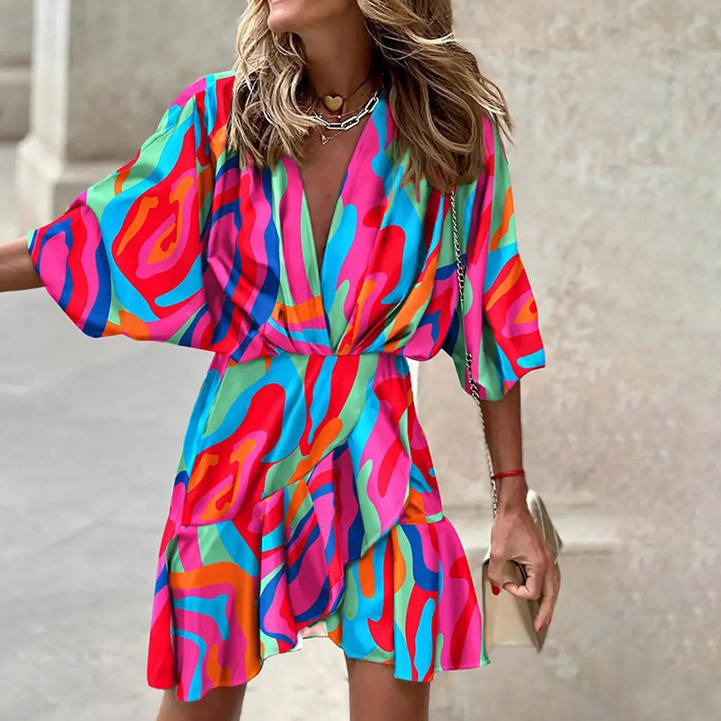 WW | Elegantes Kleid mit Fledermausärmeln