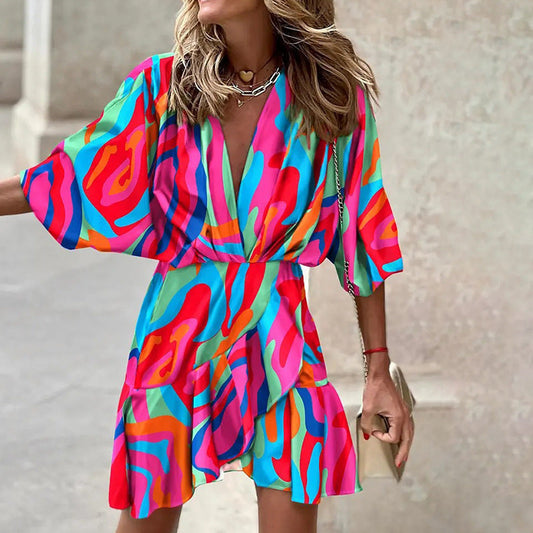 WW | Elegant Dress with Batwing Sleeves