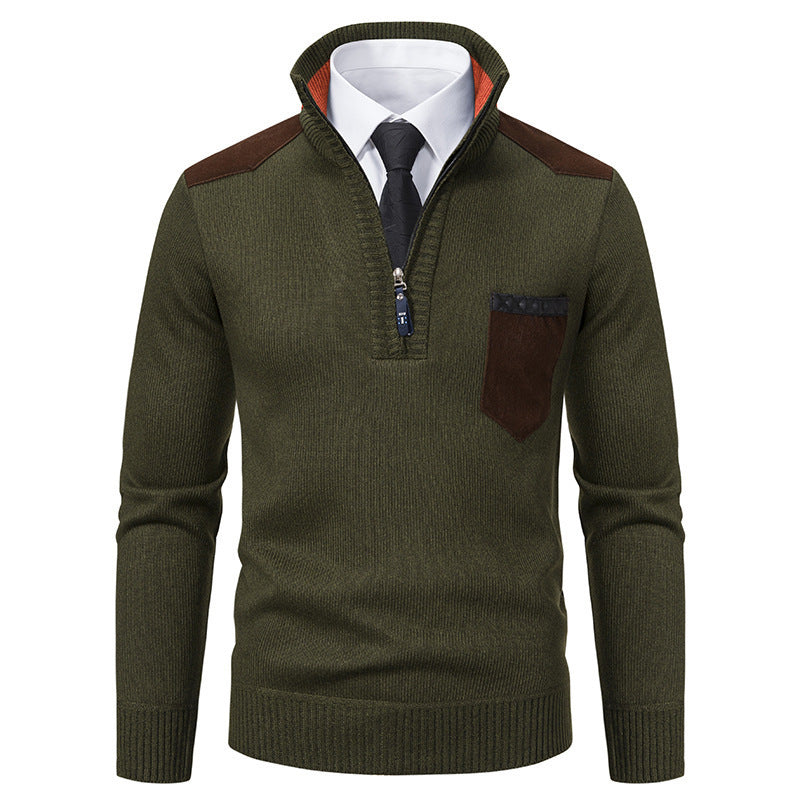 Men's fashionable stand-up collar sweater WW