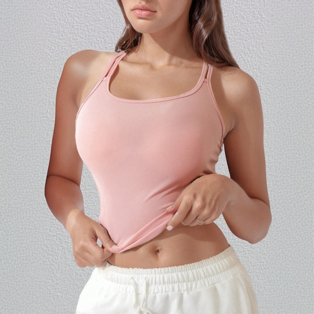 Damen Sportliches Crop-Top mit schmalen Spaghetti-Trägern W&W