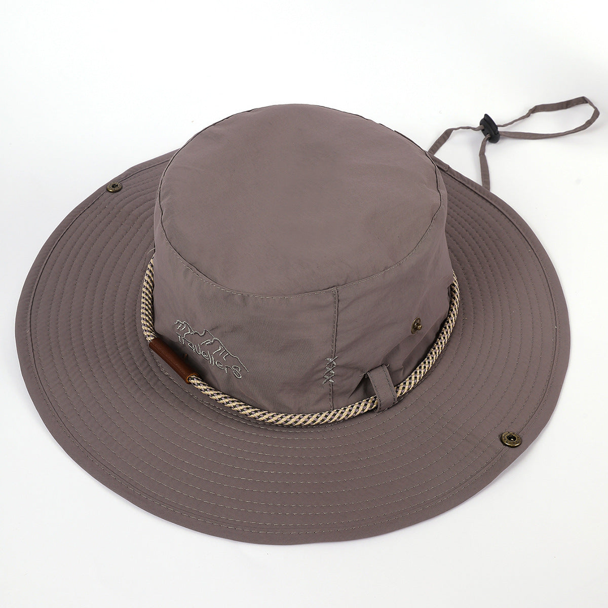 Damen Sonnenhut mit breiter Krempe und integriertem Nackenband WW