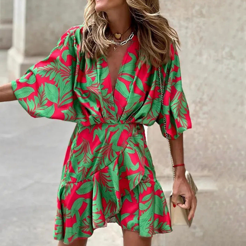 WW | Elegantes Kleid mit Fledermausärmeln