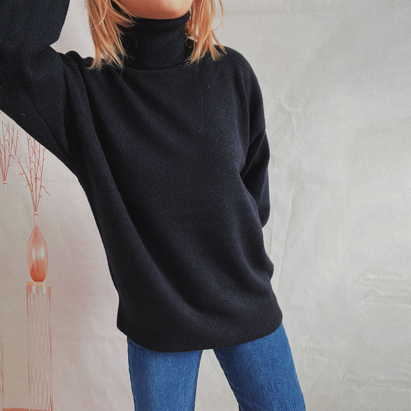 WW | Weicher Pullover Aus Einfarbigem Strick