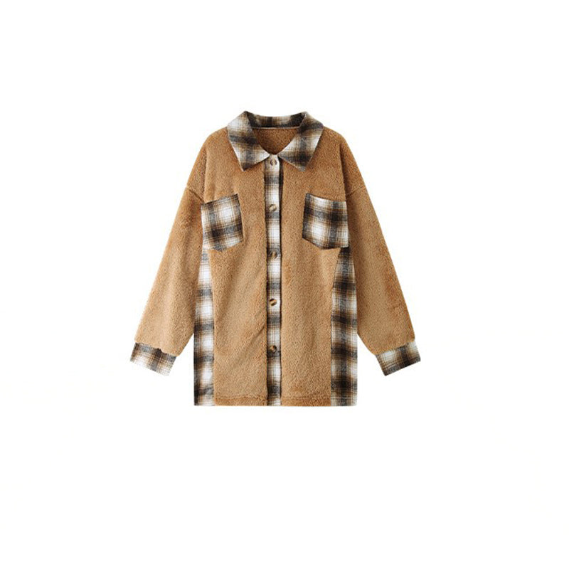 WW | Karierter Fleece Mantel