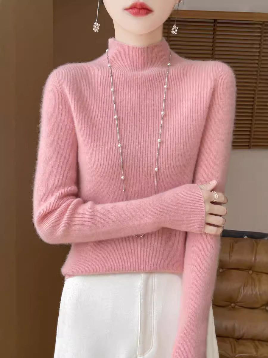 WW | Elegant Embroidered Floral Knit Pullover For Women