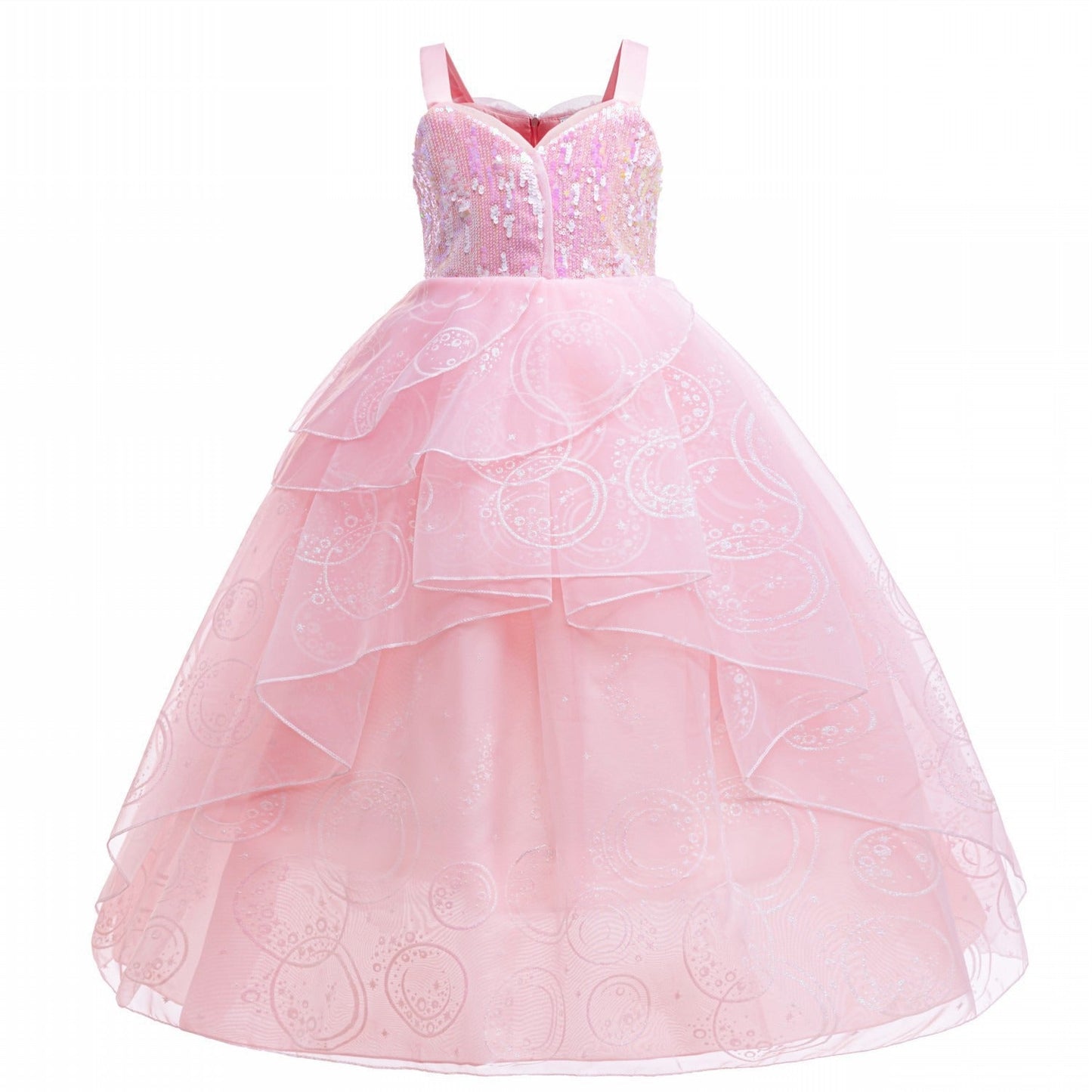Glinda Cosplay Kleid – Rosa Prinzessinnenballkleid für Mädchen (Hochzeit, Bühne) WW