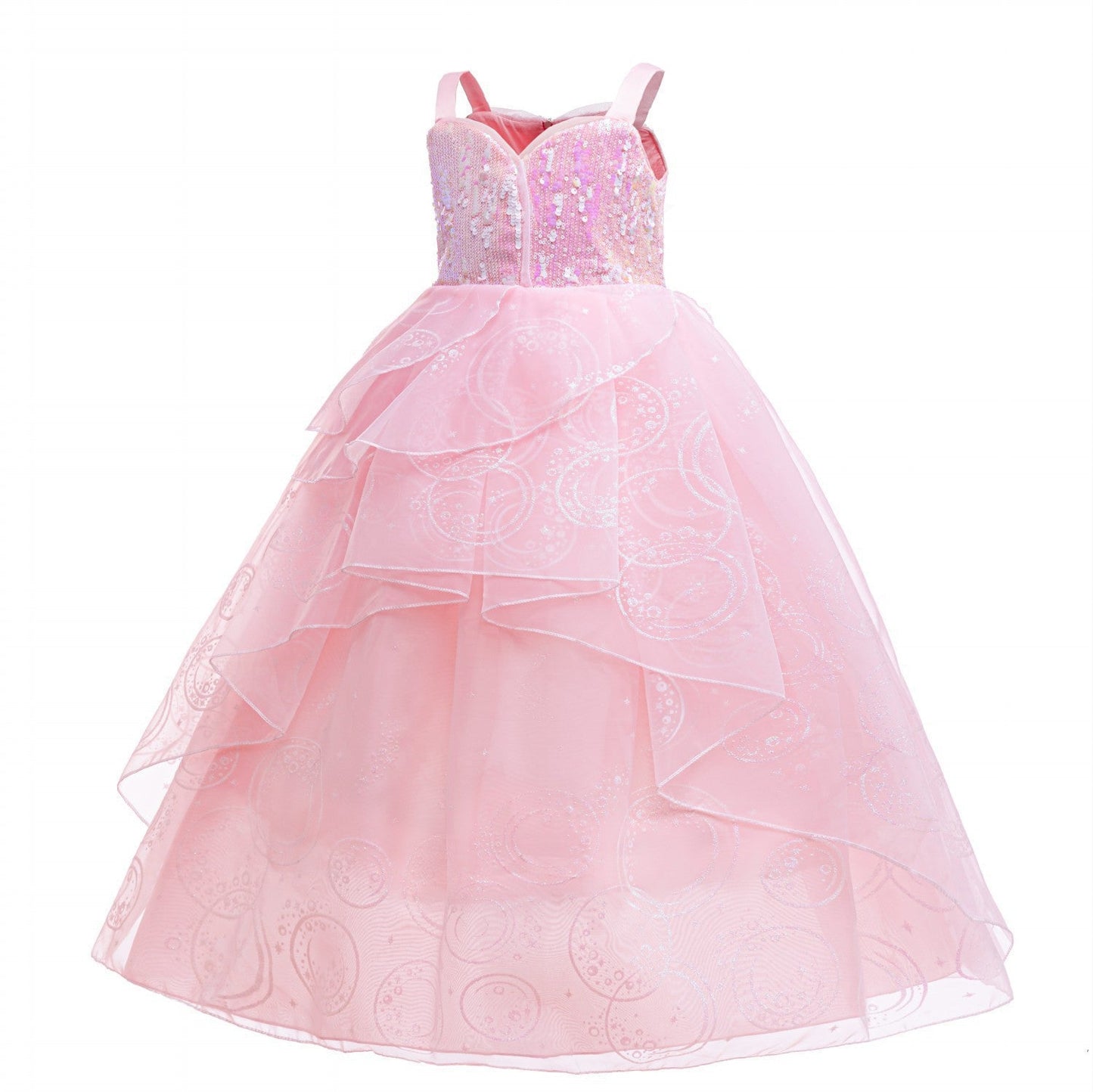 Glinda Cosplay Kleid – Rosa Prinzessinnenballkleid für Mädchen (Hochzeit, Bühne) WW