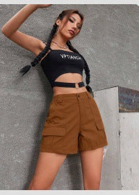 Damen Cargo-Shorts mit praktischen Seitentaschen und bequemer Passform WW