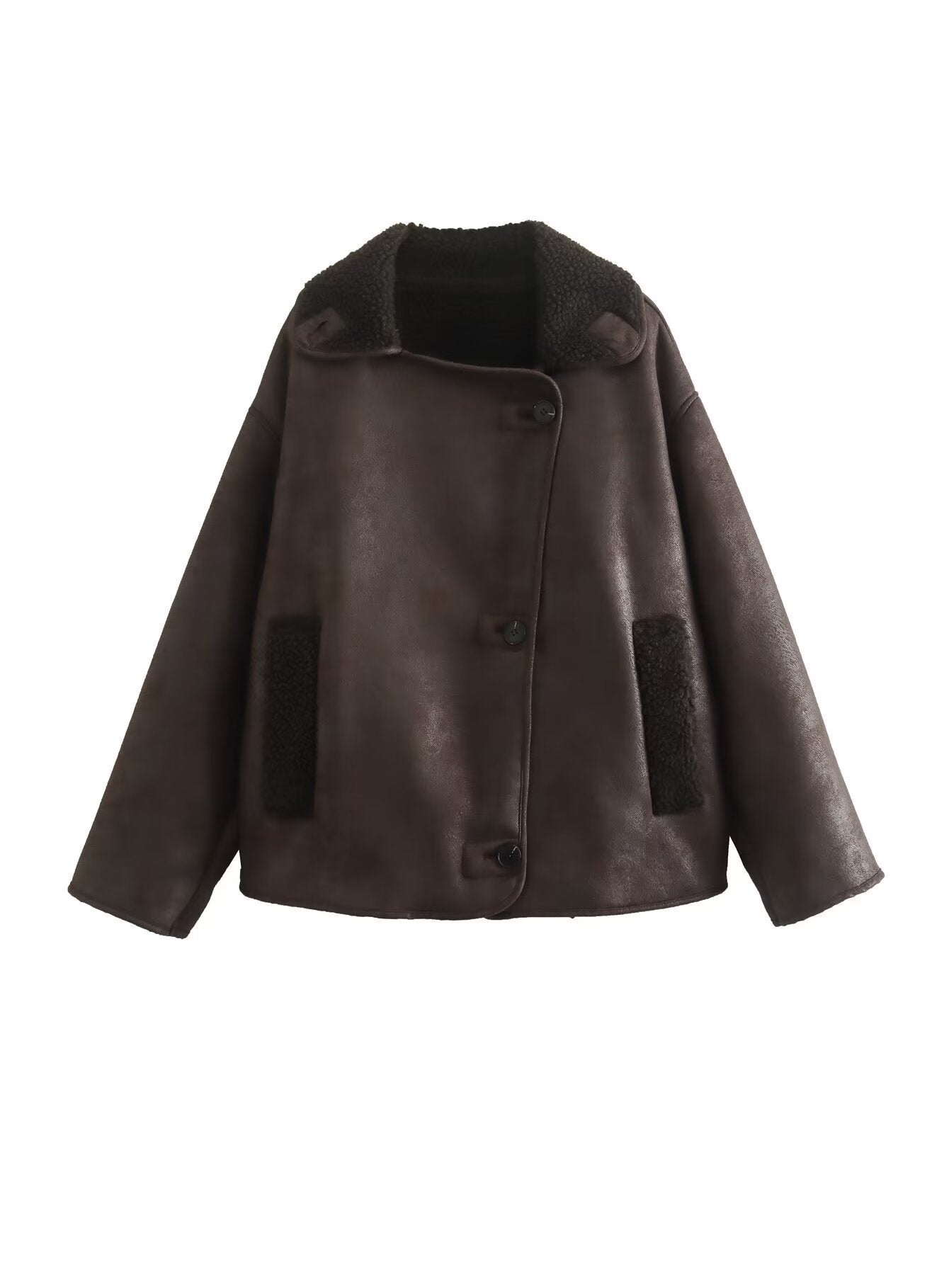 WW | Classic Short Leather Jacket for Women