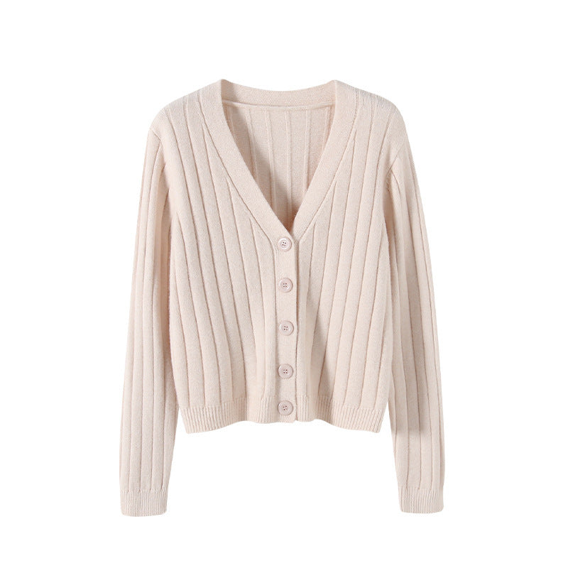 WW | Schnürgestrickter Pullover mit V-Ausschnitt für Damen