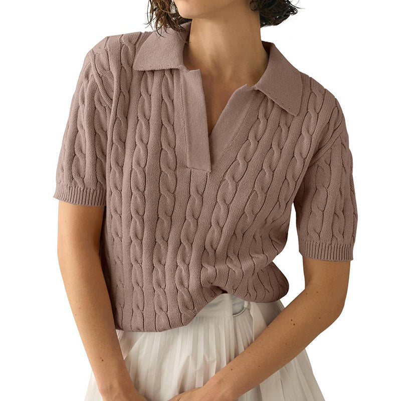 WW | Polo Neck Twist Knit Jumper