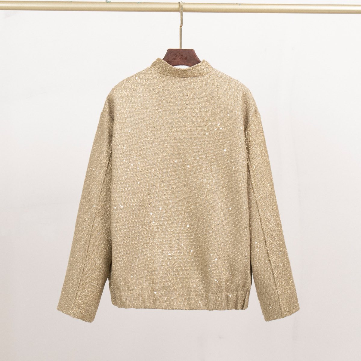 WW | Strukturierter Bouclé-Jacke - Schick & Minimalistisch - Hakenverschluss - Herbst & Winter Schicht