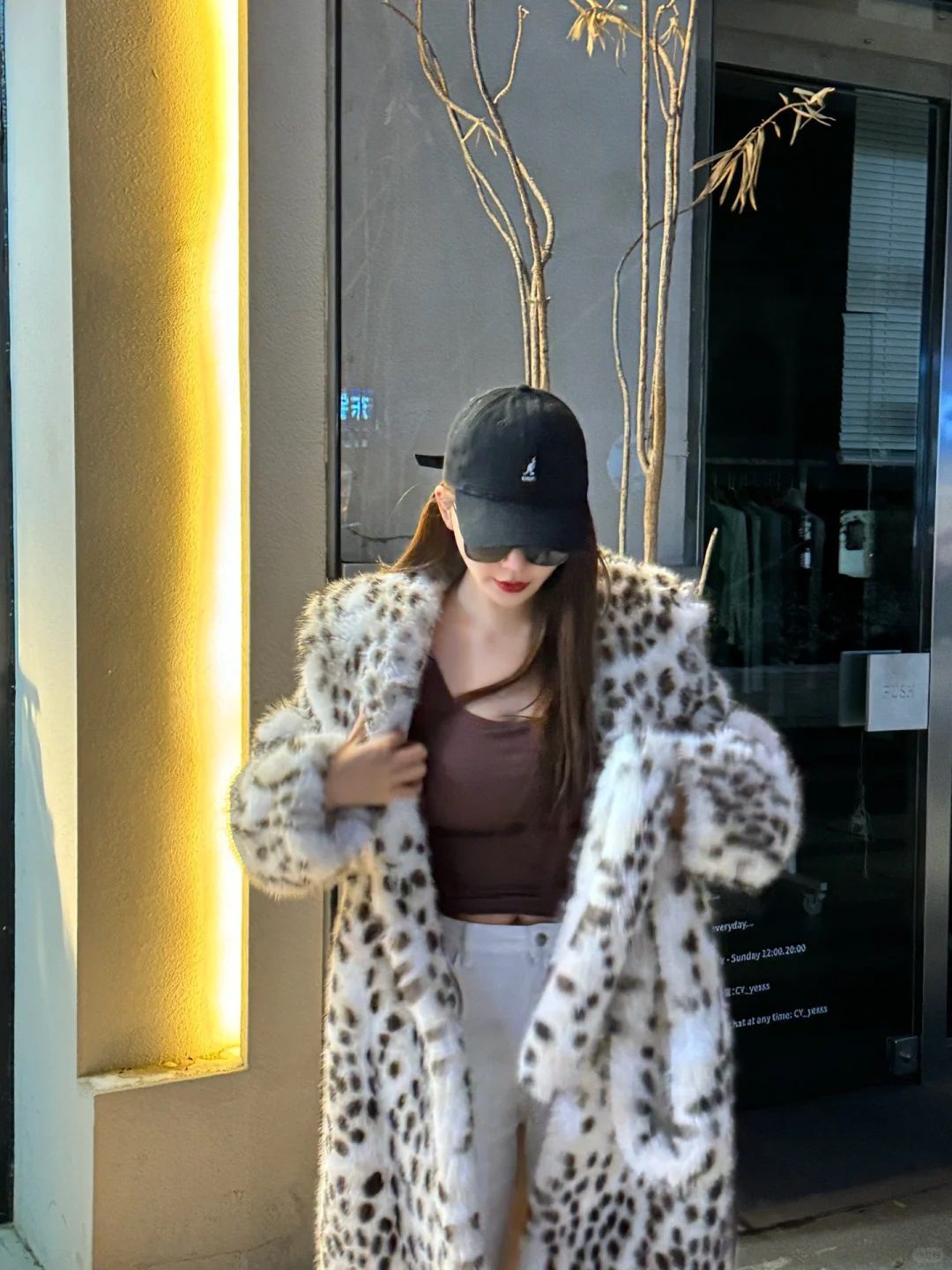 WW | Leopard Print Mantel - Kühnes Statement-Stück - Plüsch Kunstfell - Winter Glam