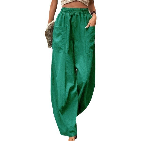 WW | Bequeme einfarbige Taschen Freizeit-Hosen