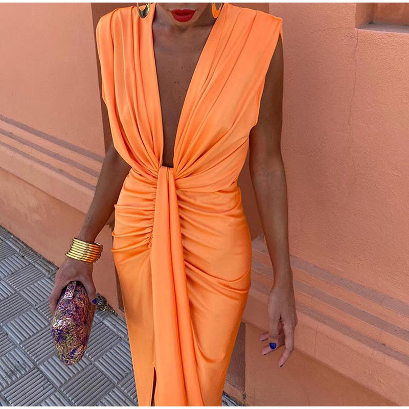 Crocetta™ | Elegant Dress with Cut-out