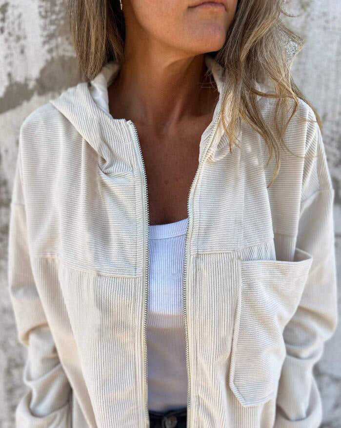 WW | Minimalistische Cordhosen Hoodie Jacke