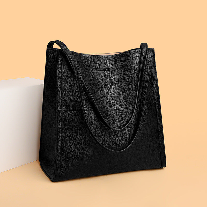Leather-style shoulder bag