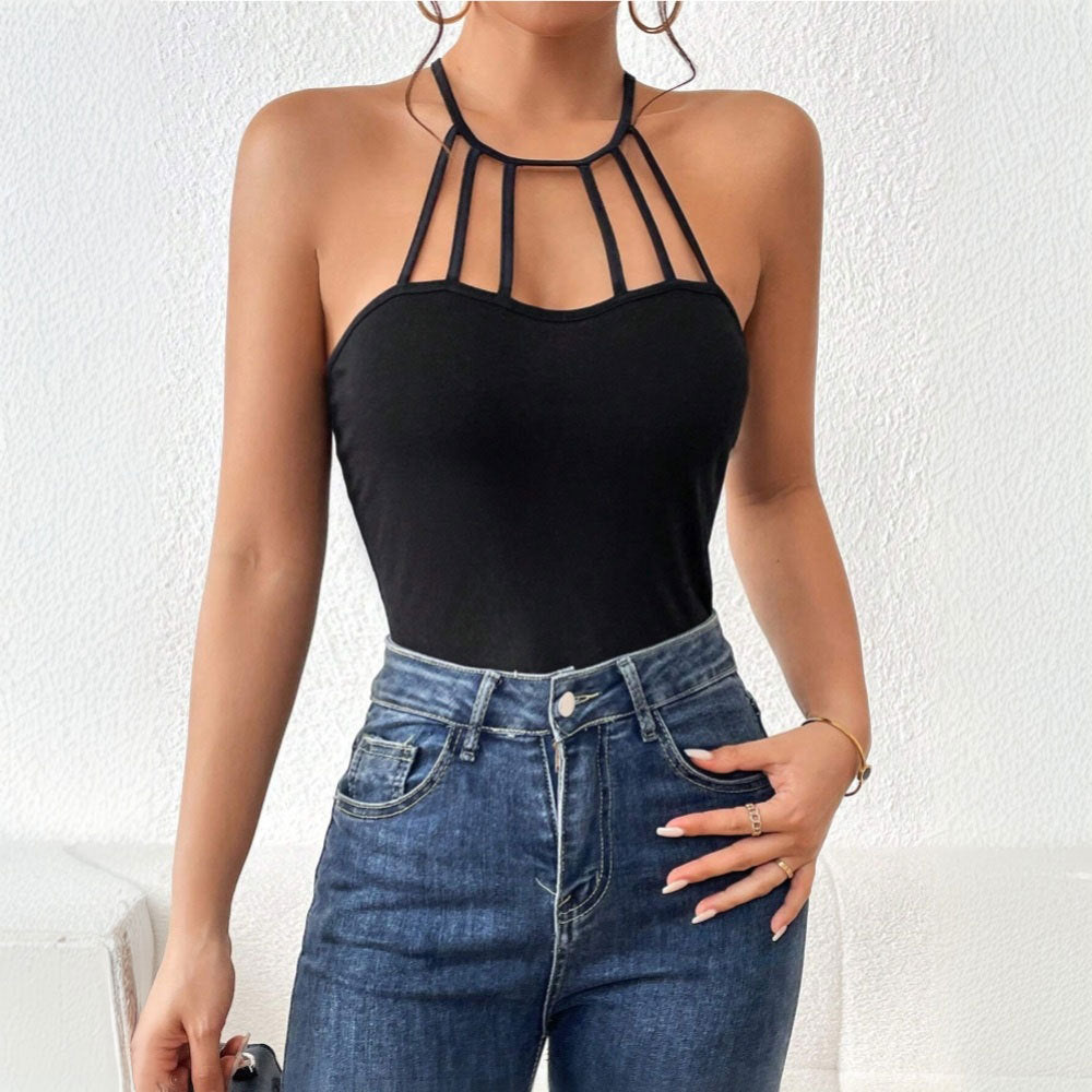 Damen Body mit elegantem Cut-Out-Design und modischen Trägerschlaufen W&W