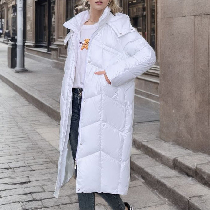 WW | Damen Isolierte Lange Pufferjacke Relaxed Fit