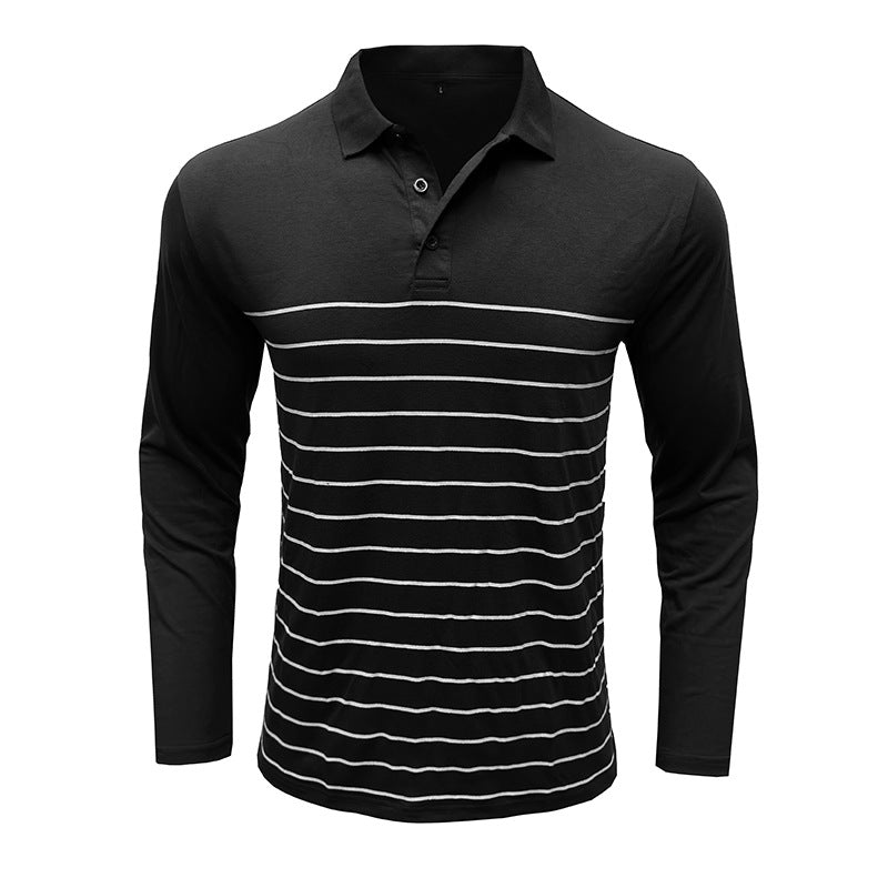 WW | Pique Pullover Slim Fit Cotton Knit Elegant Stripe Pattern