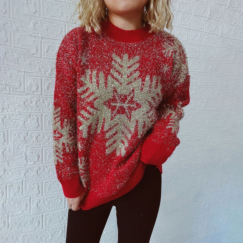 WW | Klassischer Weihnachtsstrickpullover für Damen