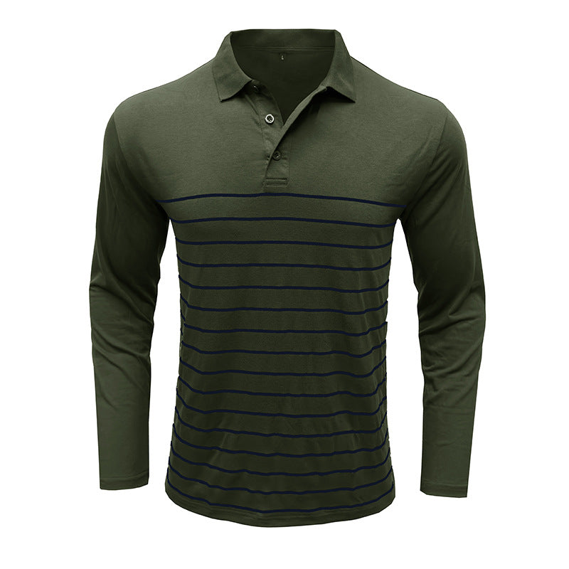 WW | Pique Pullover Slim Fit Cotton Knit Elegant Stripe Pattern