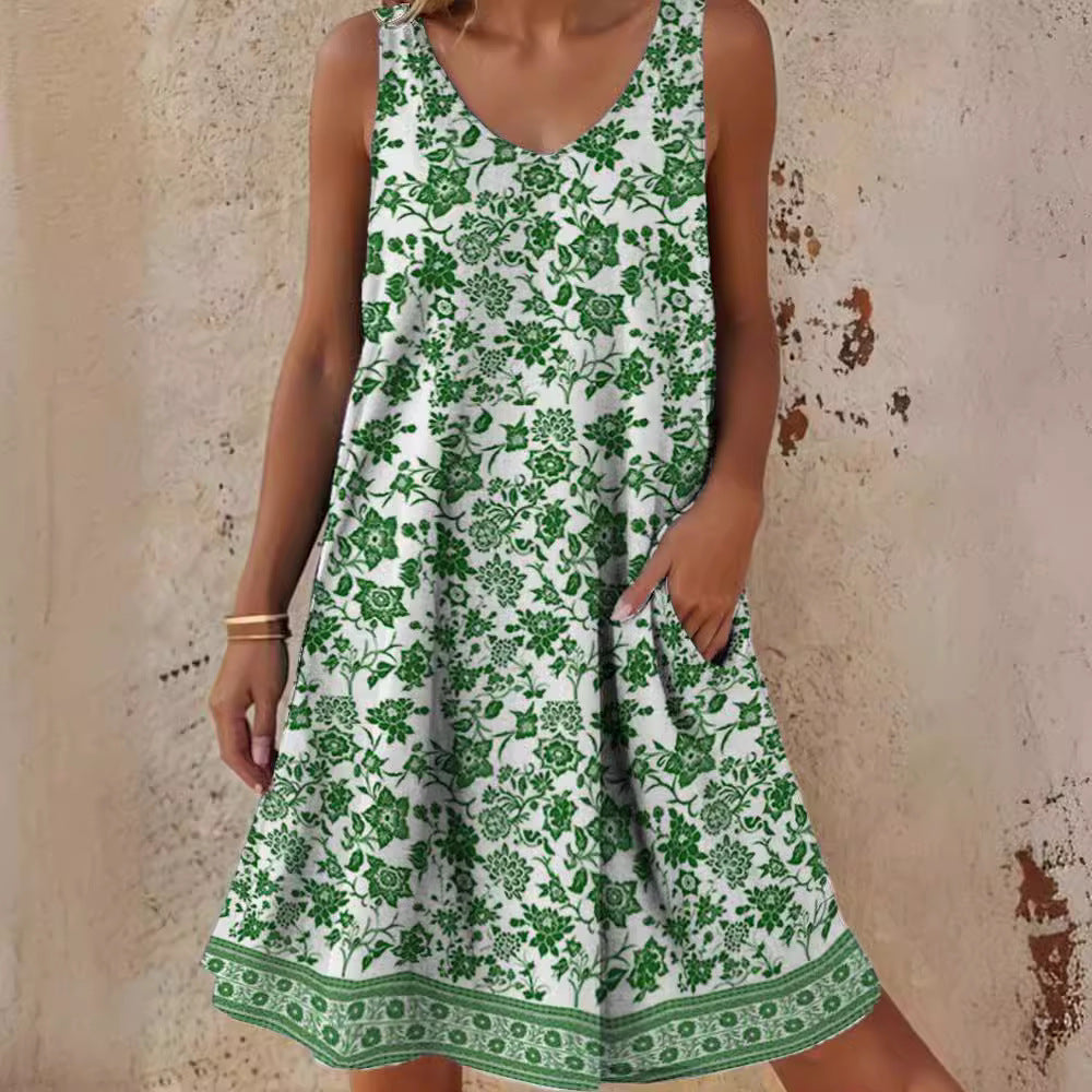 Damen Freizeitkleid mit lässigem Schnitt und floralem Design WW