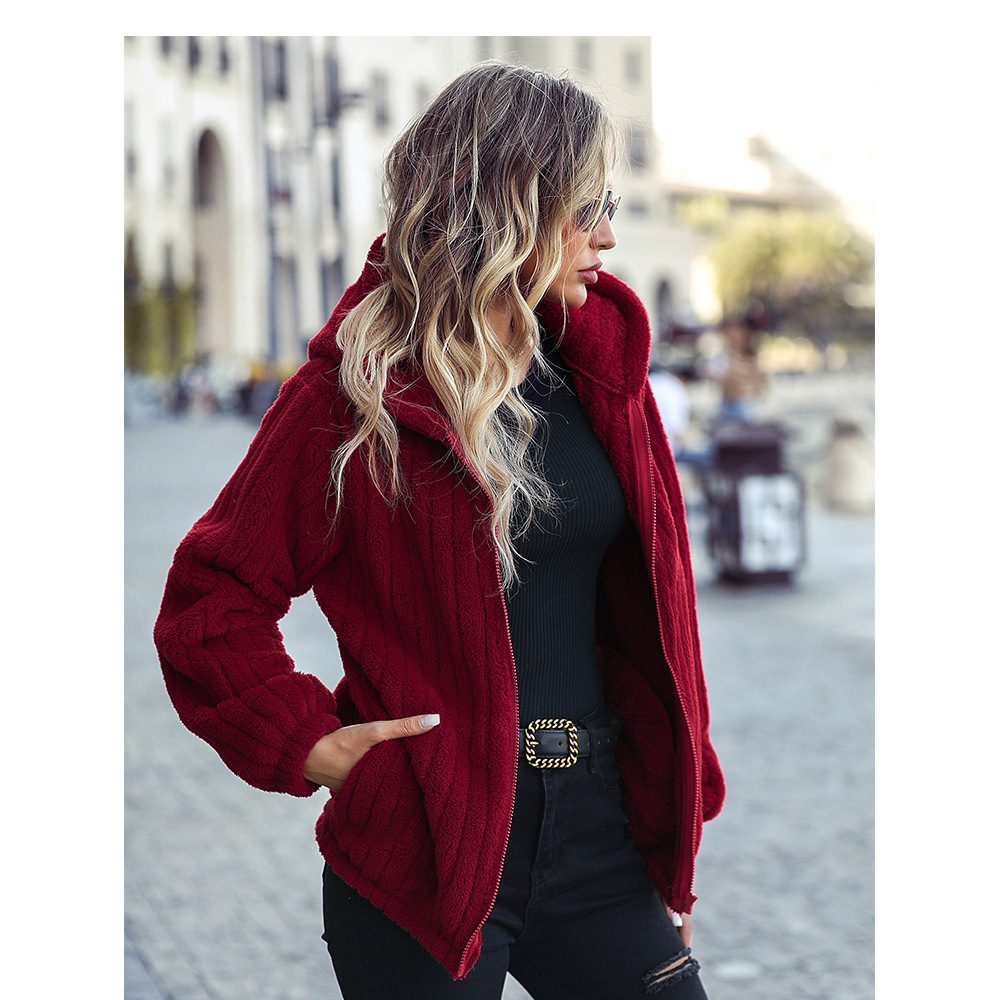 WW | Kapuzenfleecejacke - Plüschige Wärme - Vollzip-Design - Lässiges Winter-Essential