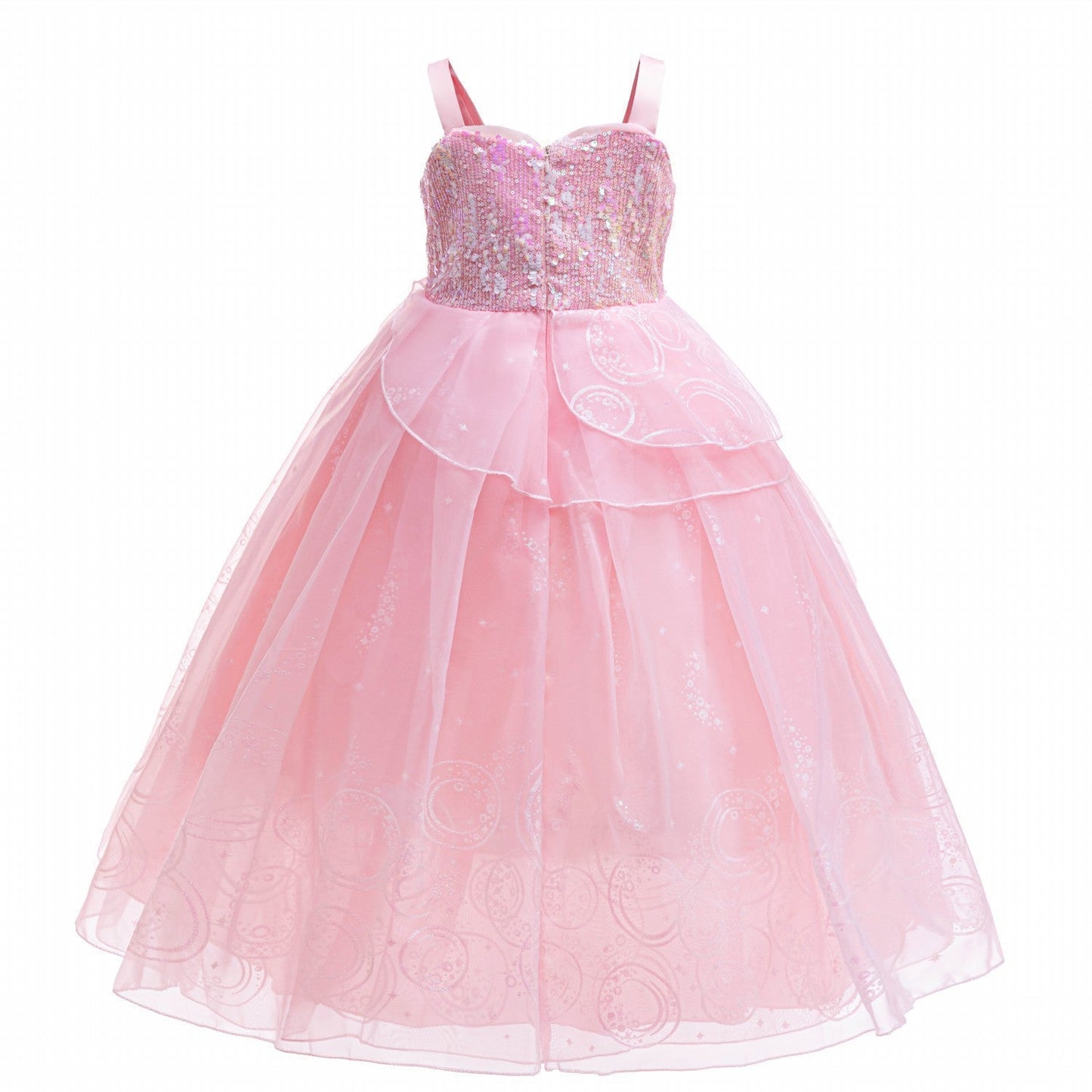 Glinda Cosplay Kleid – Rosa Prinzessinnenballkleid für Mädchen (Hochzeit, Bühne) WW