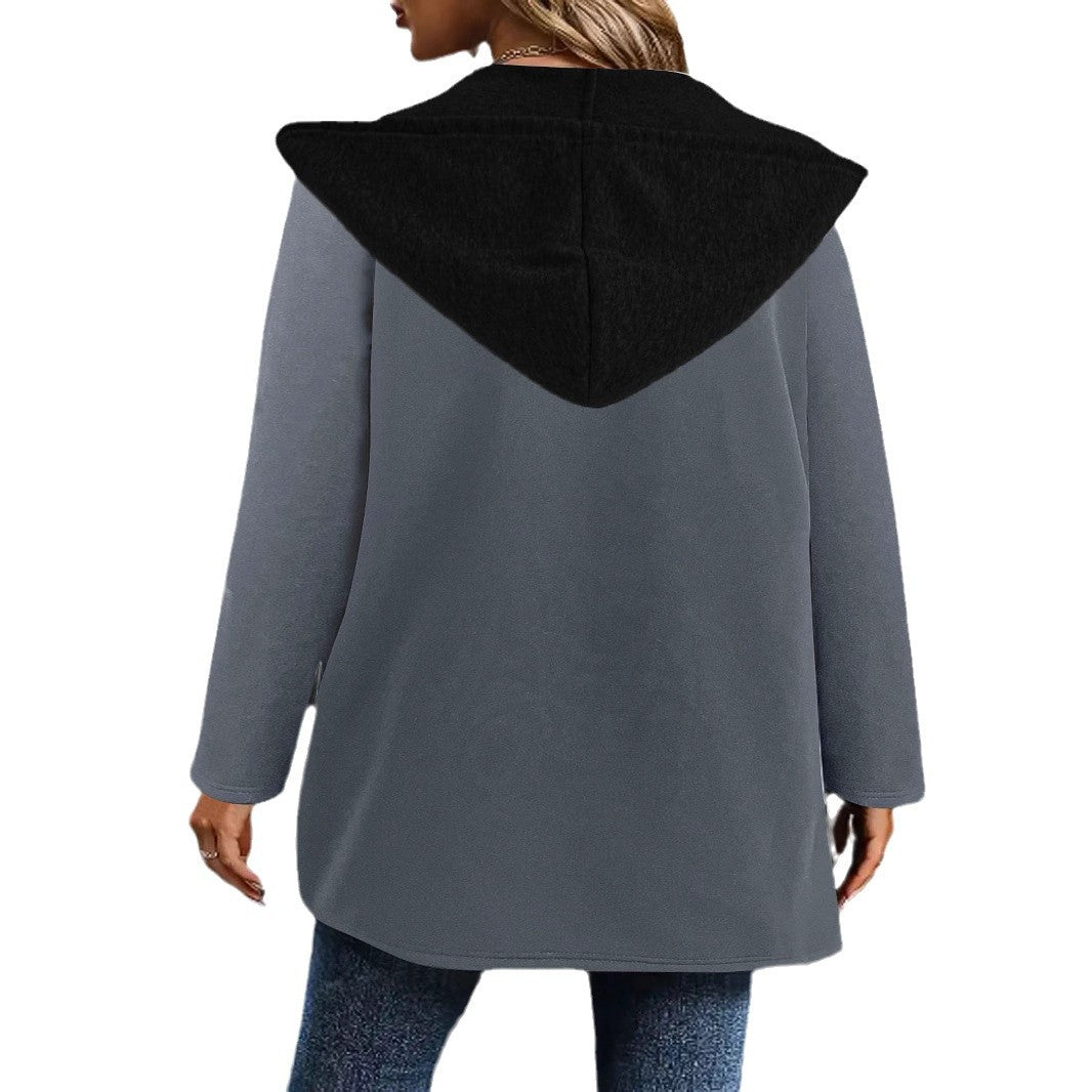 Women's Casual Long-Sleeve Hooded Jacket with Practical Pockets WW