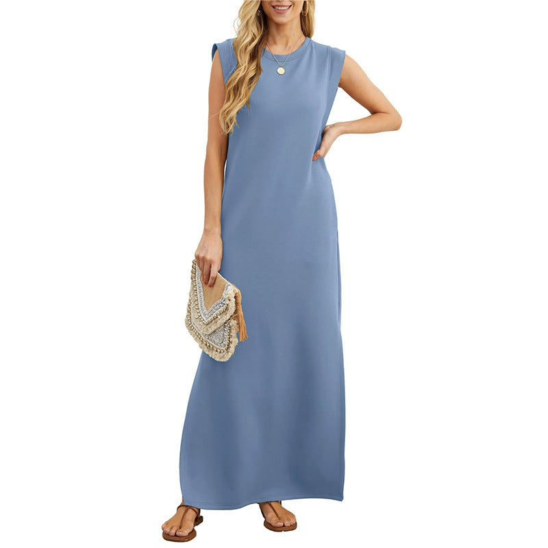 Damen Maxikleid mit lässigem Schnitt und minimalistischen Details WW