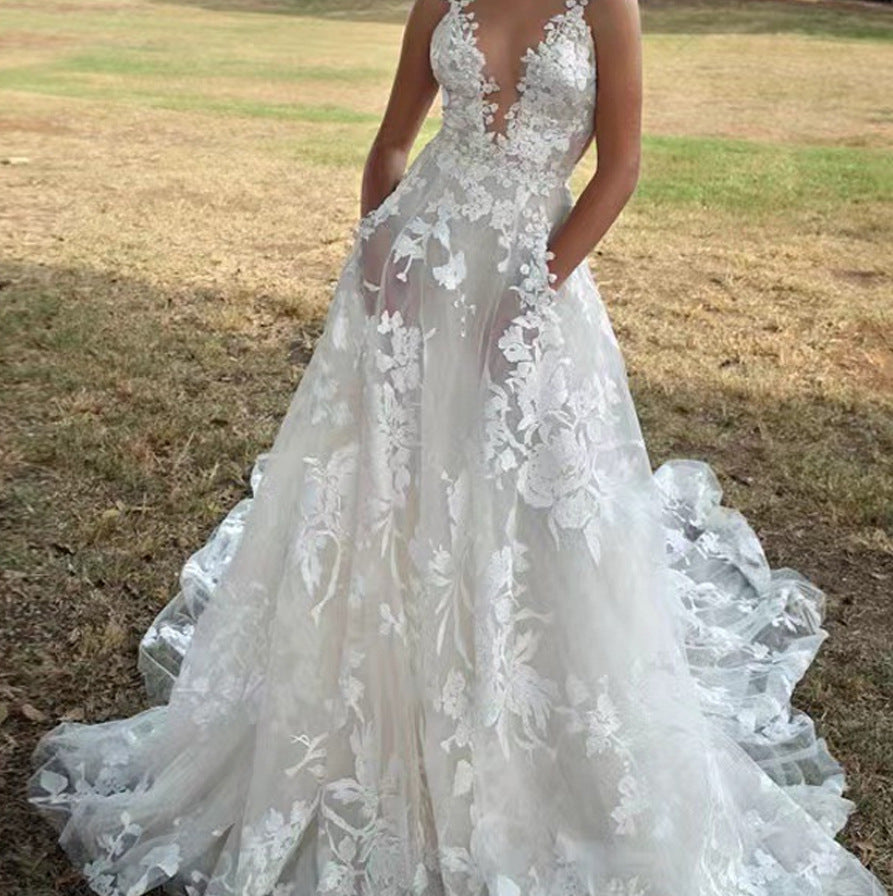 WW | Bridal White Spaghetti Strap Bridesmaid Dress