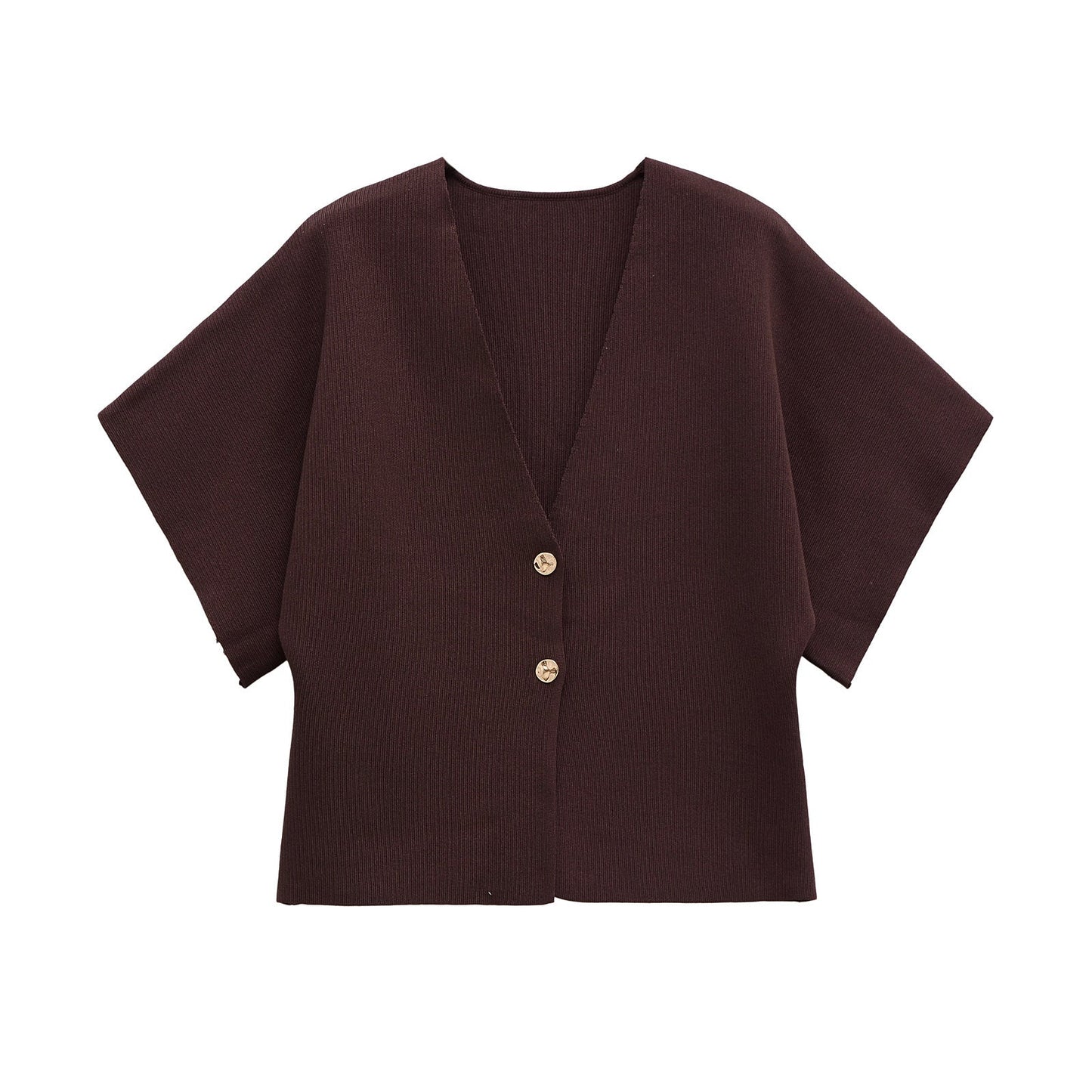Women's Lightweight Cardigan with Elegant V-Neck and Luxurious Button Details WW