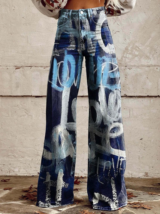 Sara - Women's Classic Retro Wide-Leg Striped Trousers