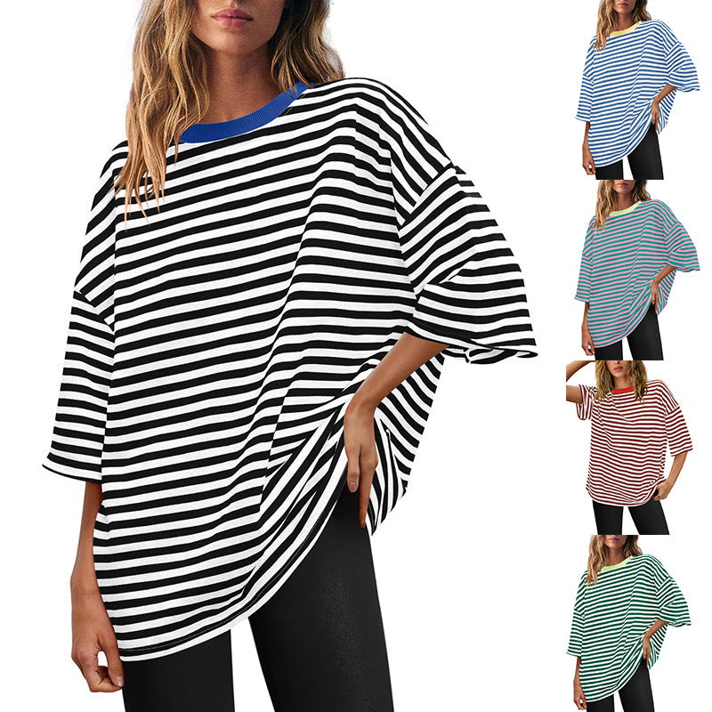 Women's Plus Size Striped T-Shirt WW