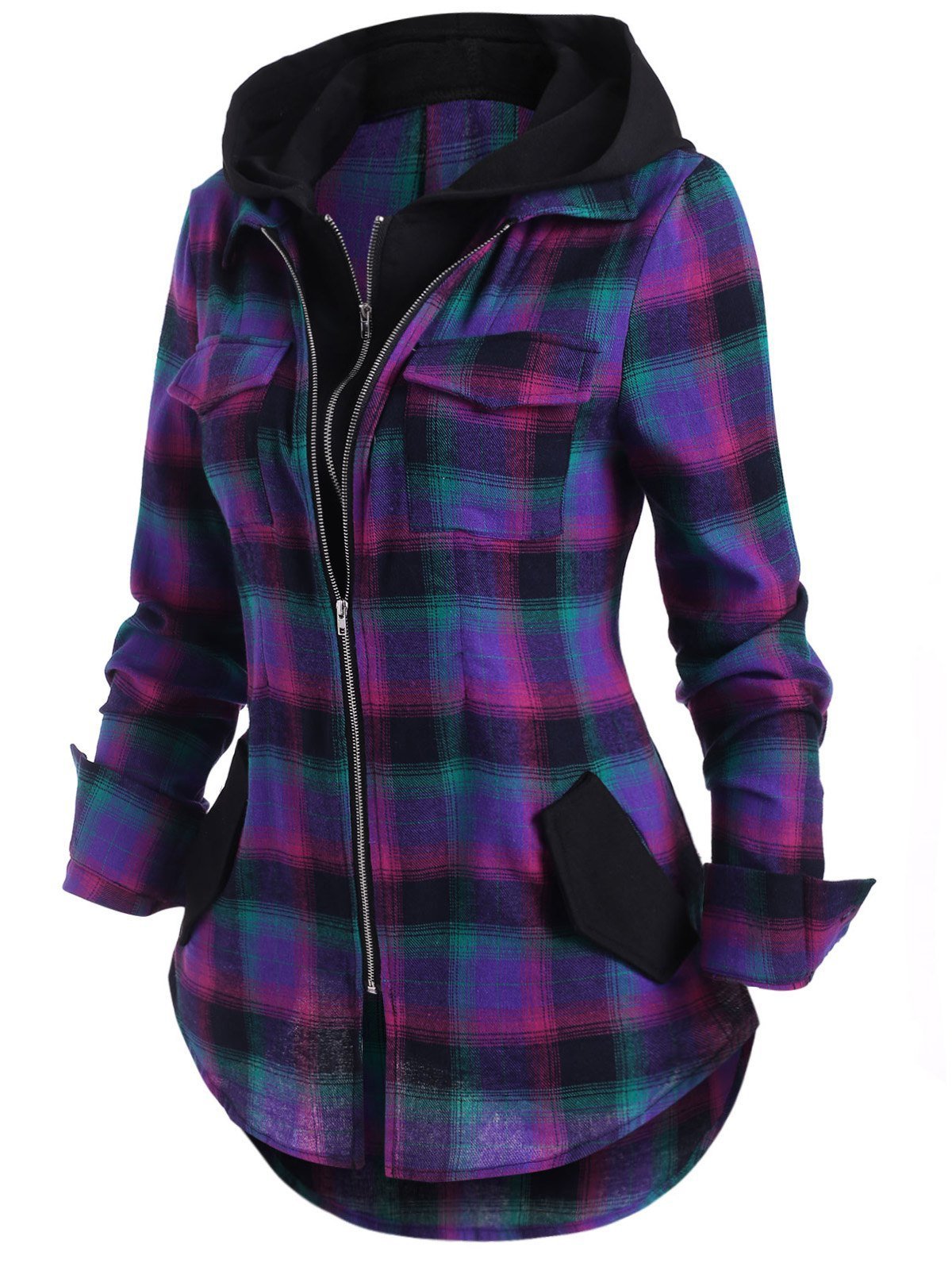 WW | Damen Gefütterte Flanelljacke mit Taschen