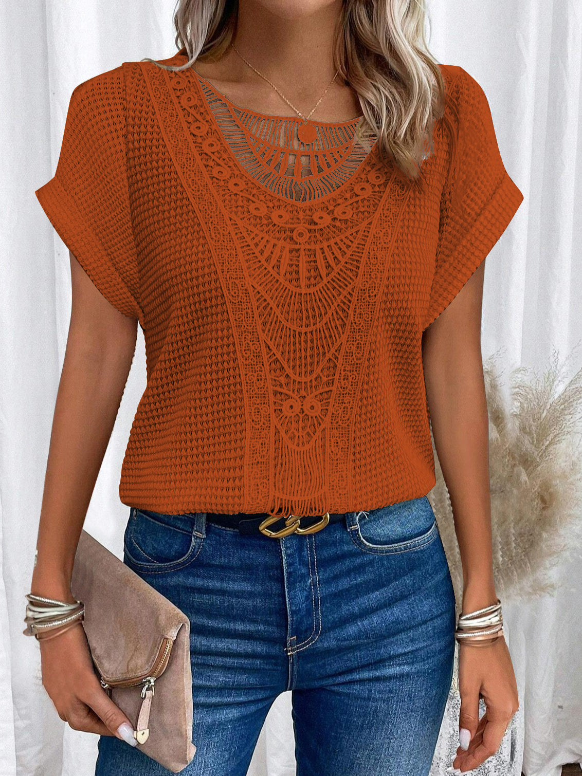 Magnolia™ | Short-Sleeve Top with Lace Details