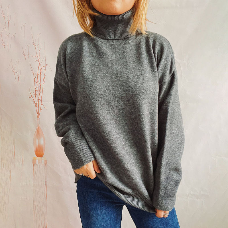 WW | Weicher Pullover Aus Einfarbigem Strick