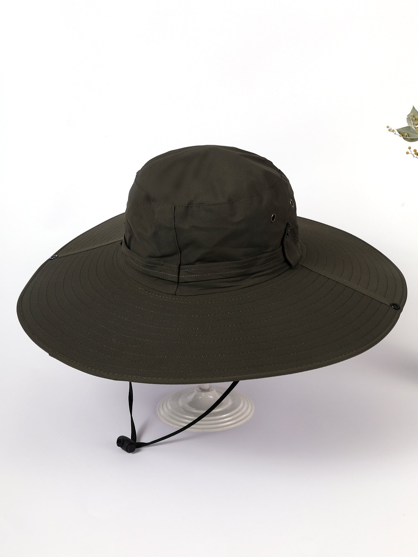 Damen Sonnenhut mit breiter Krempe und verstellbarem Kinnband WW