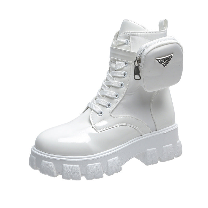 Women's Chunky Boots with Practical Side Pocket Design WW